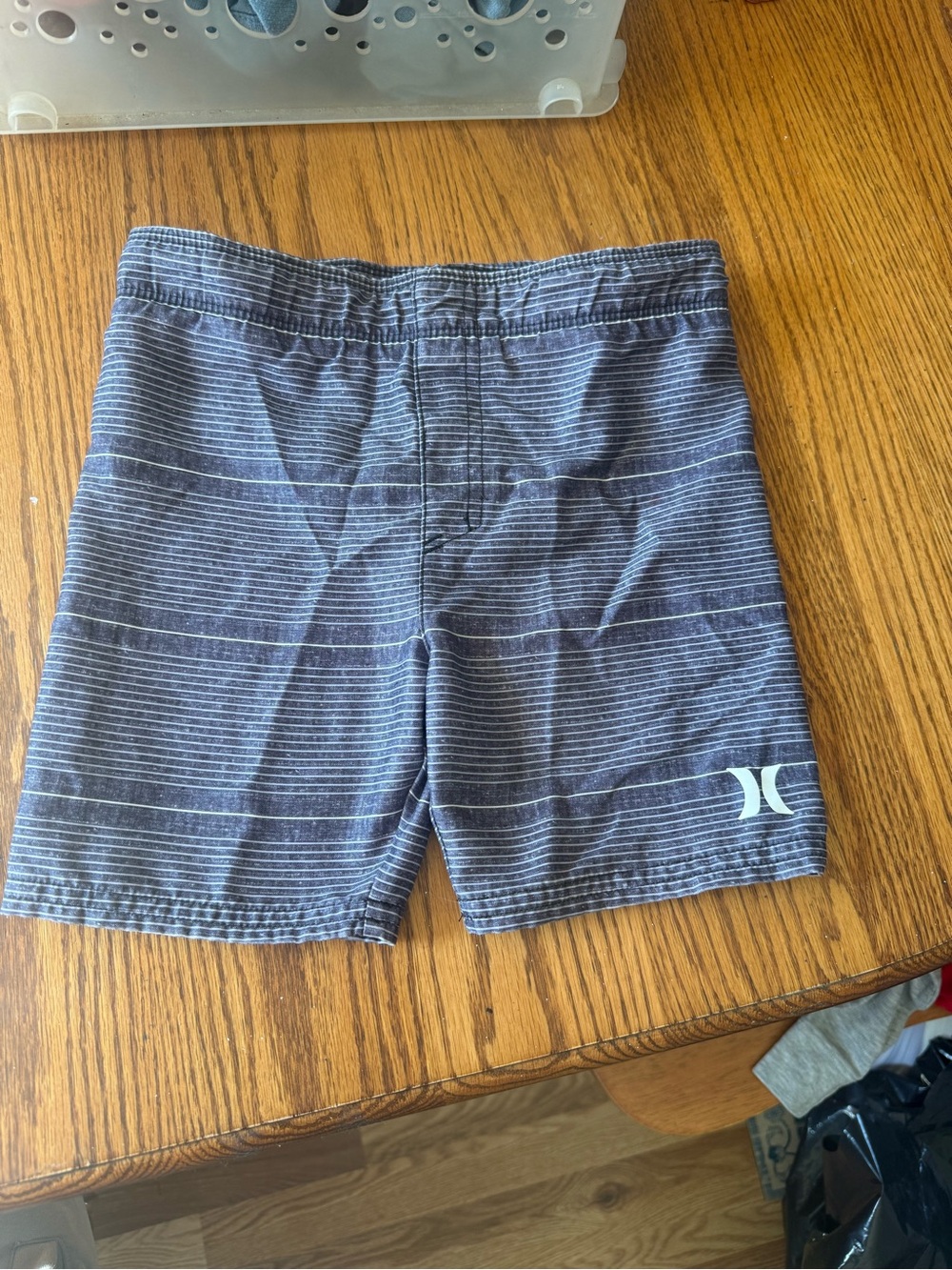 Hurley Kids Blueish Grey  Striped Swim Shorts